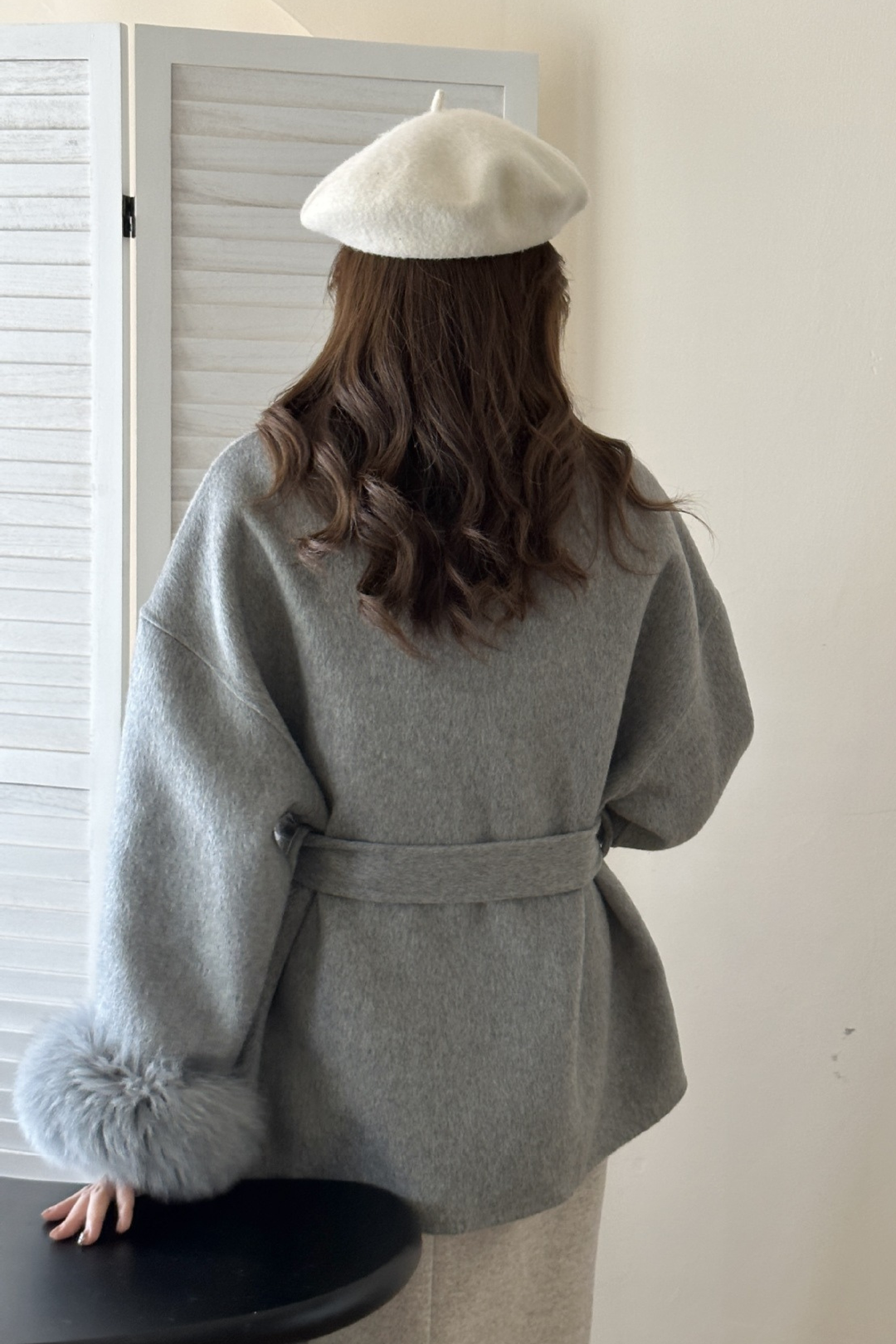 Siena Soft Wool  Cuff Shawl Wrap Coat