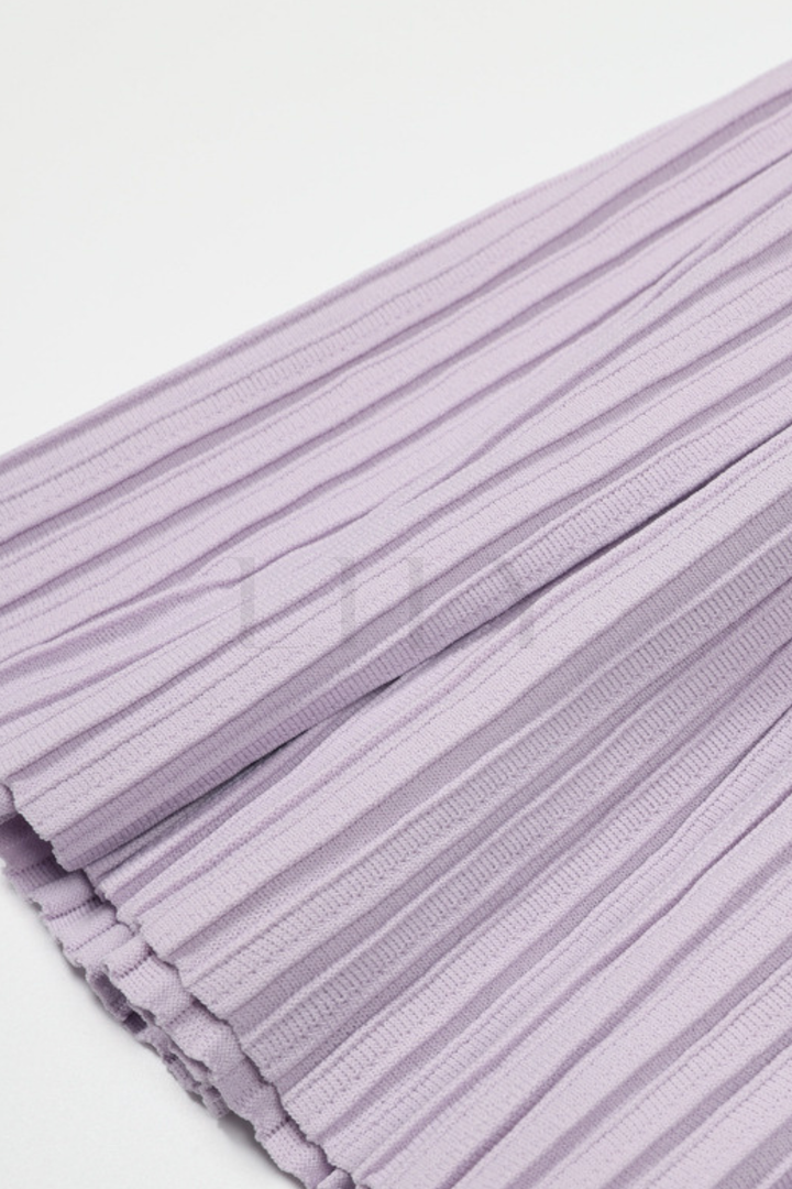 Chérie Knit Crystal Button Pleated Mini Dress