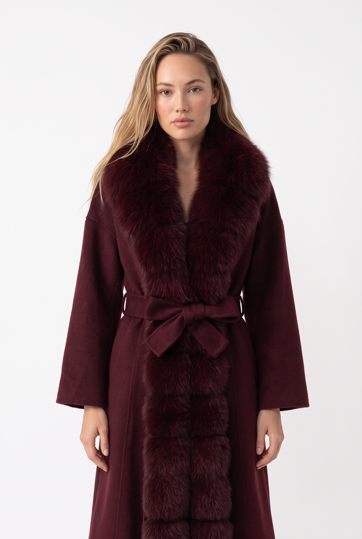 Midnight Luxe Fur  Long Coat