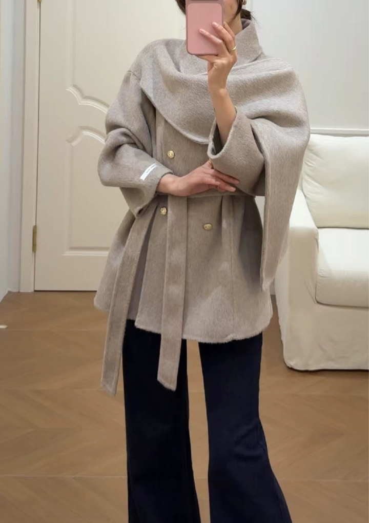 The Draped Collar Coat