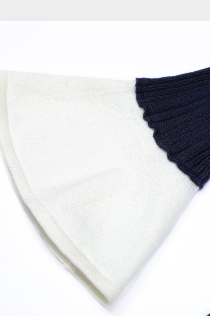 Majestic Knit Contrast Cuffs Sculpted Waist  Maxi Dress