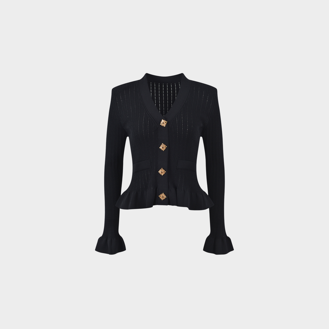 Noir Charm Ruffle Set