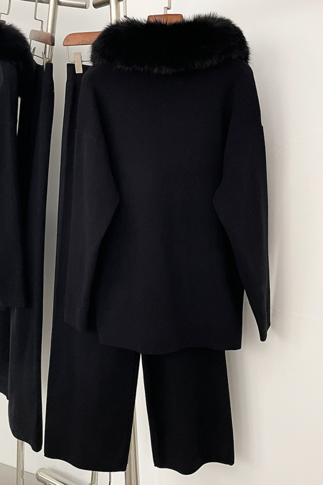 Velora Real Fox Fur Knit Lounge Set - Color Match Edition