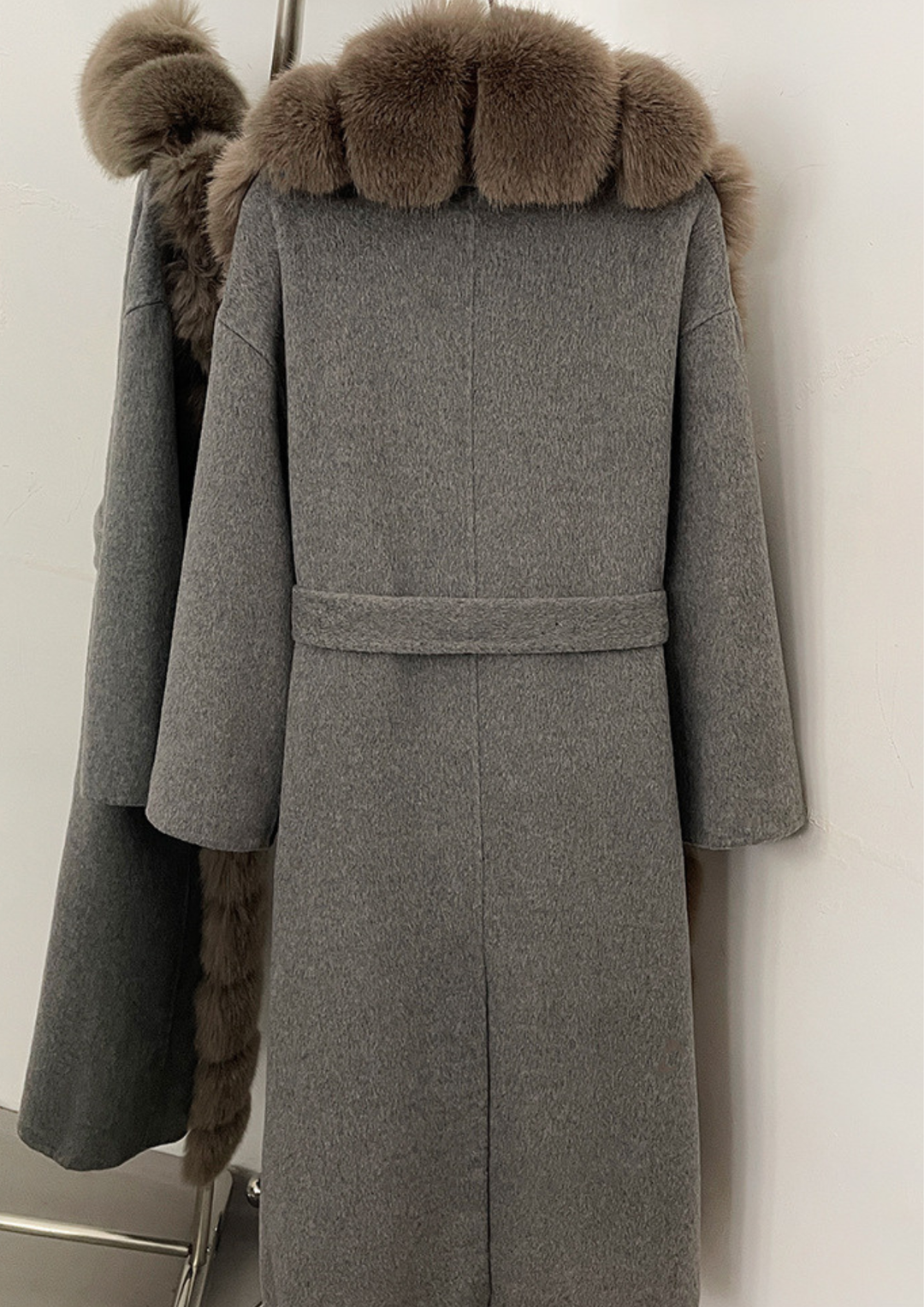 Midnight Luxe Fur  Long Coat