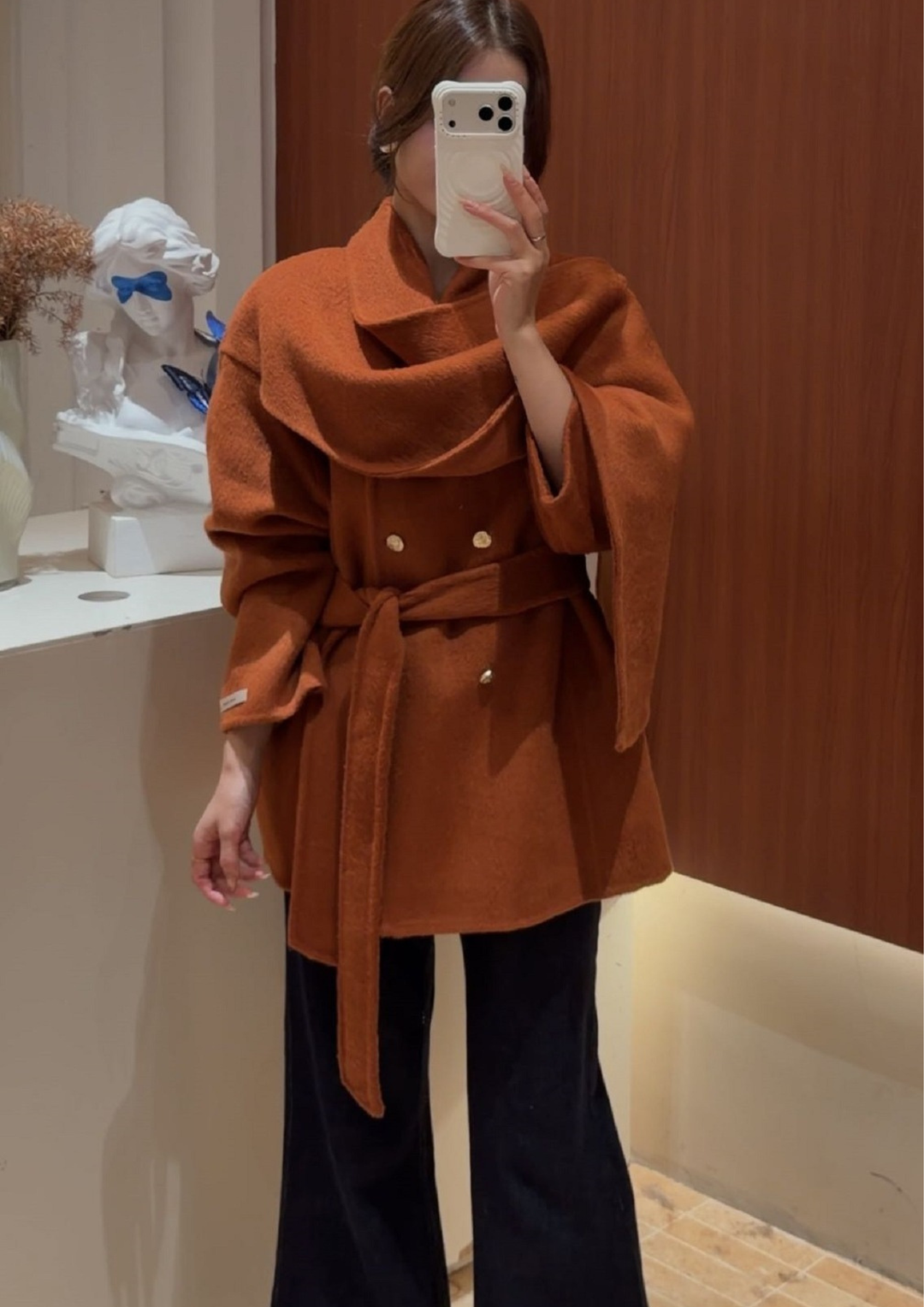The Draped Collar Coat