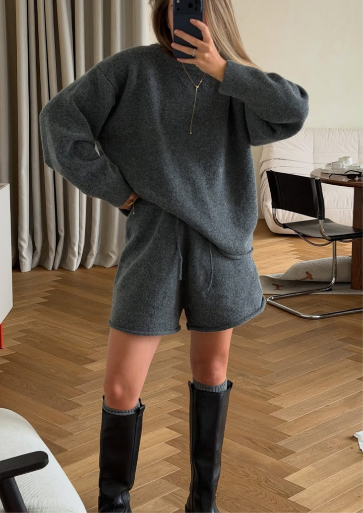 Clara Relaxed Knit Shorts Set