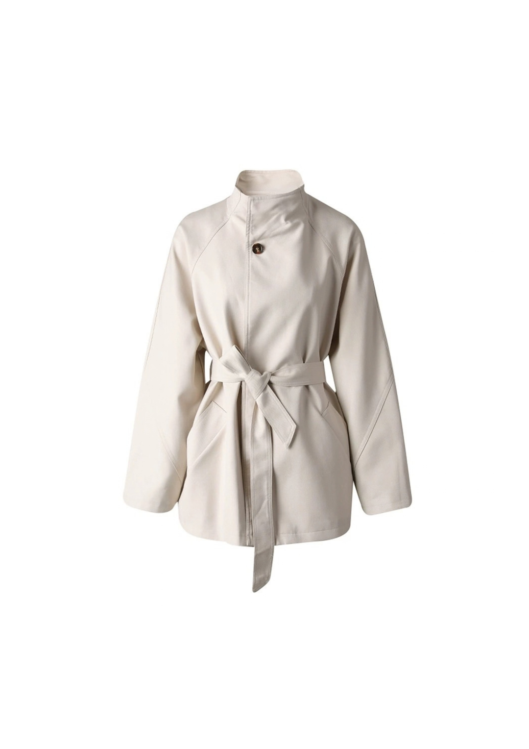 Aurelia Belted High-Neck Jacket