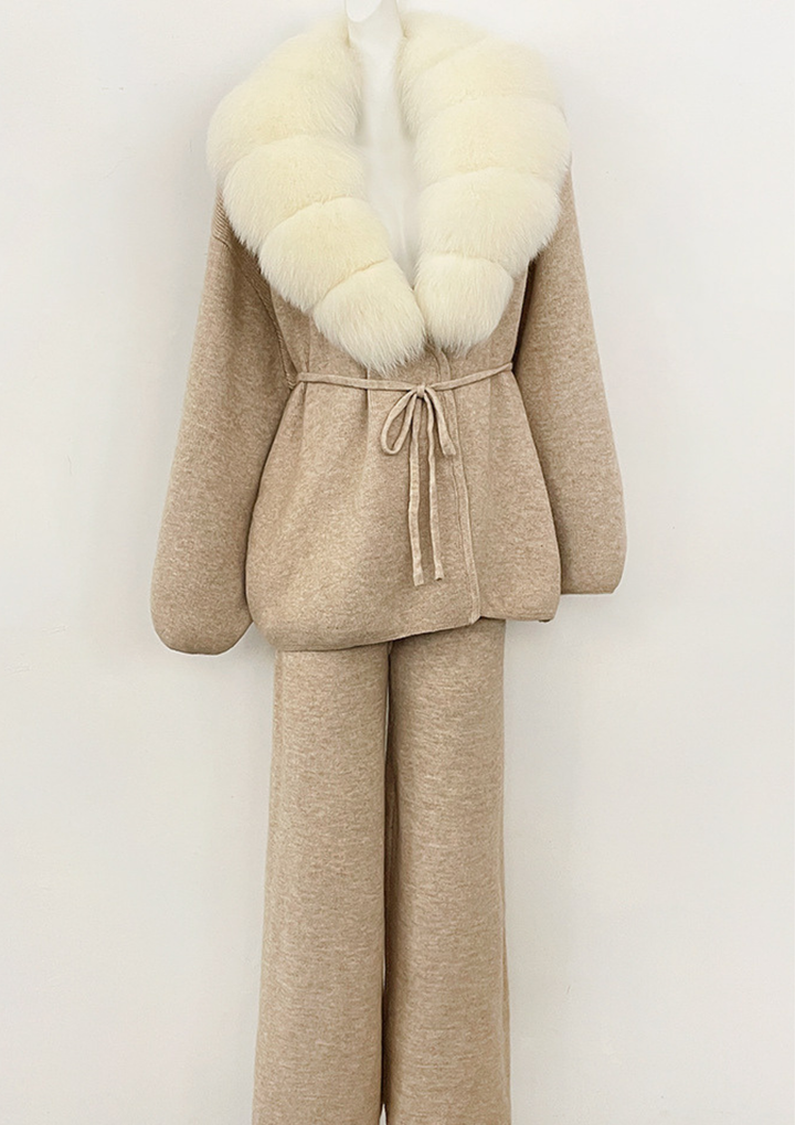 Soft Knit Fluff Fur Set
