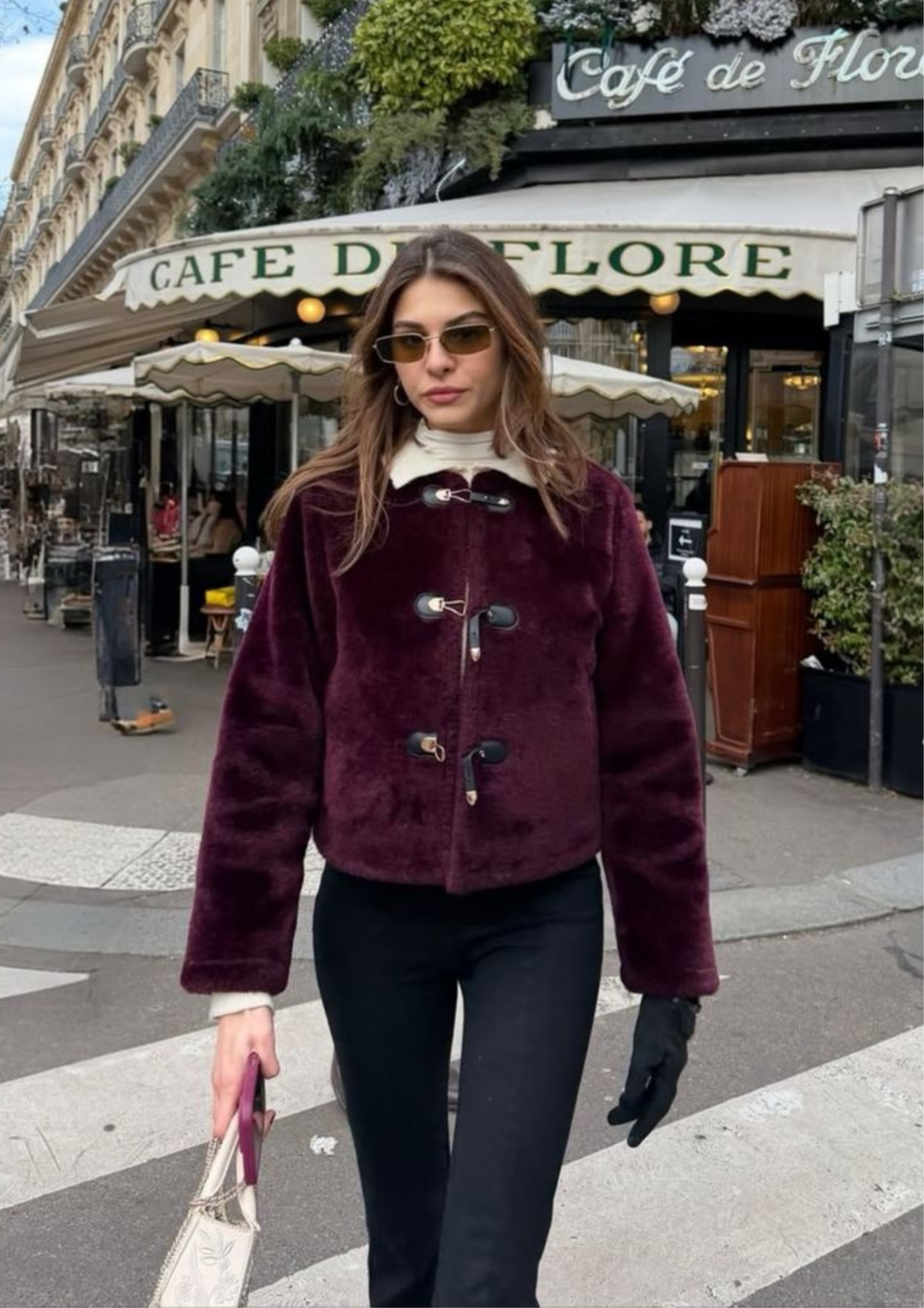 Arabella Luxe Buckle Fur Jacket