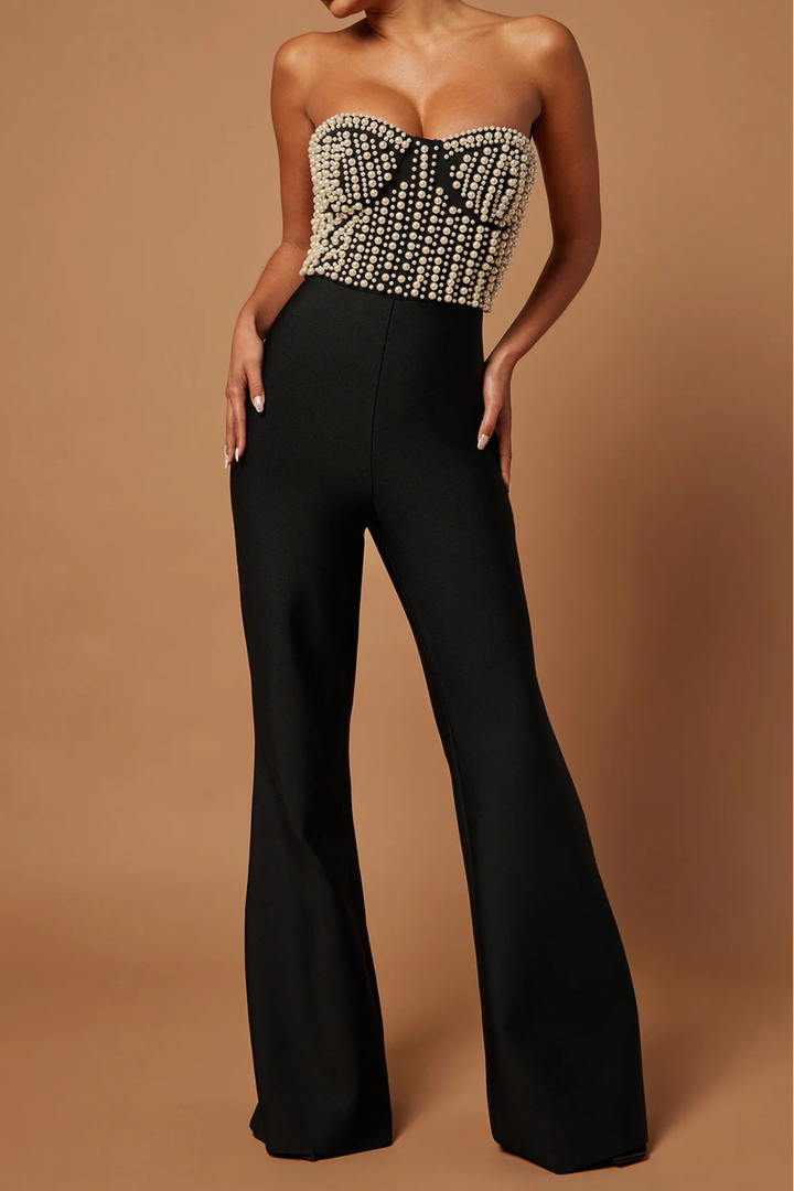 Milana Pearl Bustier Strapless Jumpsuit