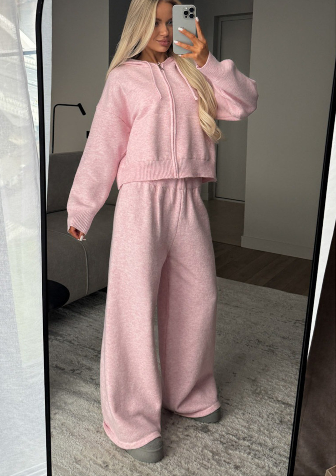 Mila Cozy Zip-Up Knit Set
