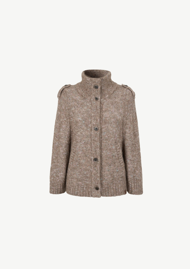 Aurelia High-Neck Knit Cardigan