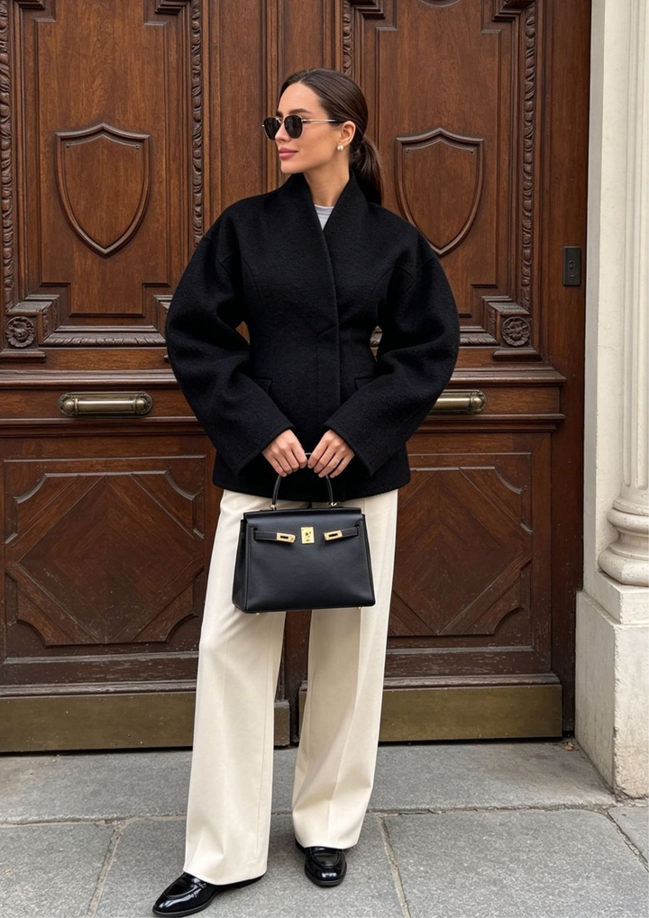 Elara Sculpted Wool Jacket