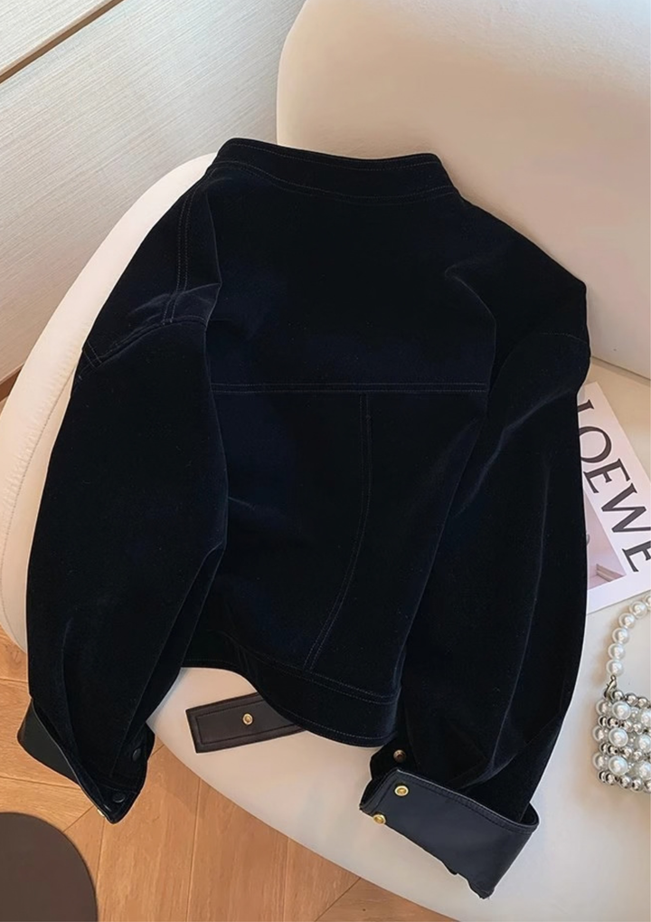 Black Edge Belted Jacket