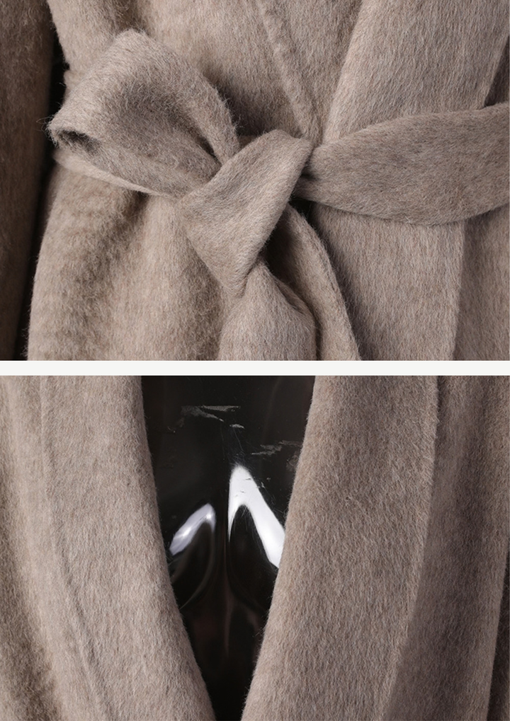 Elodie Fur Cuff Wrap Cardigan Coat