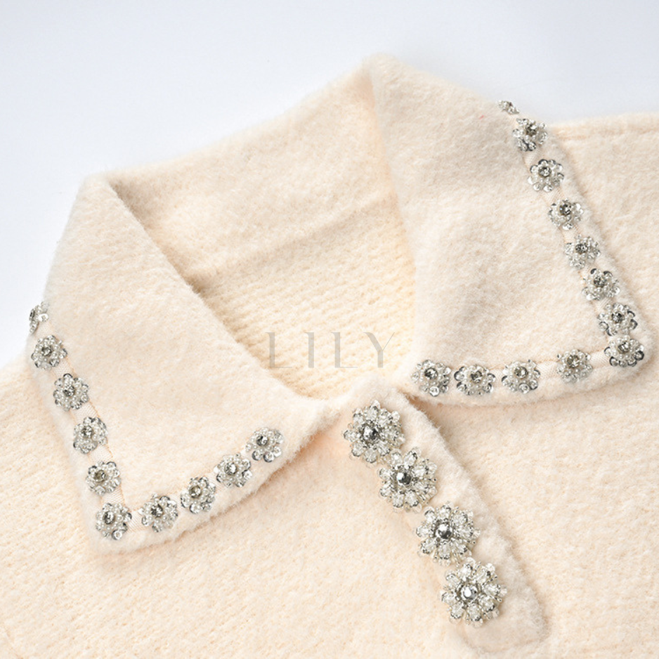 Plush Apricot Luxe Wool Knit Mini Dress