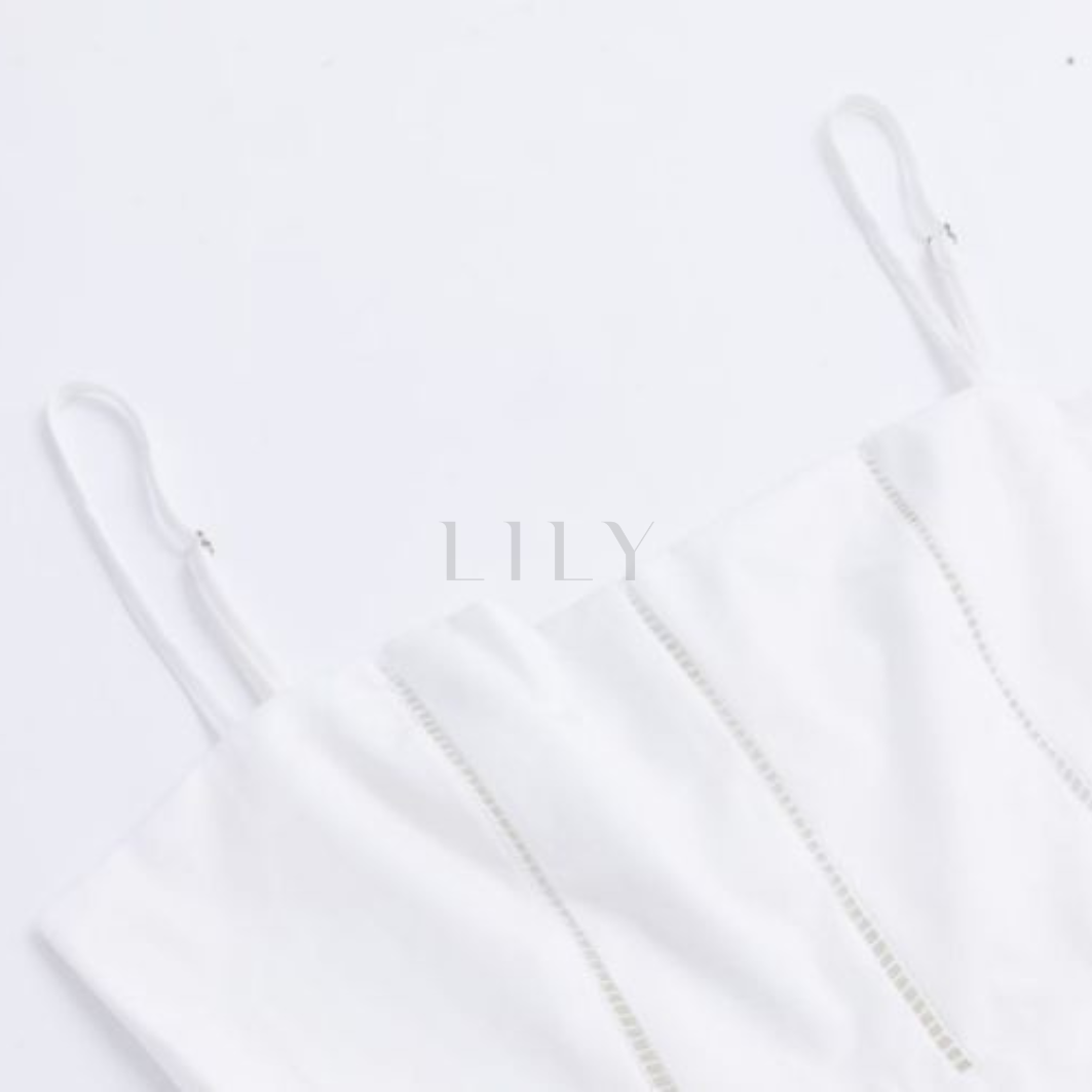 Valeria Bodice Maxi Dress - Pure White