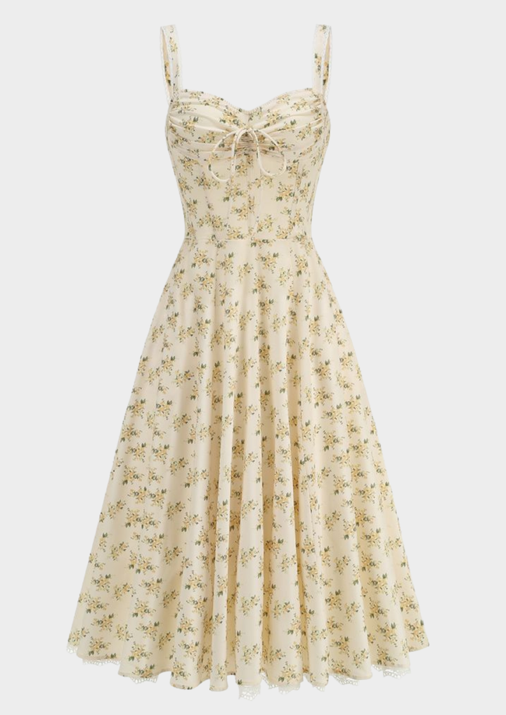 Luna Bloom Floral Maxi Dress – Butter Yellow