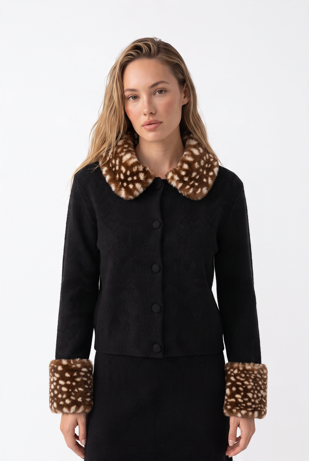 Celine Deer Print Fur Jacket Top