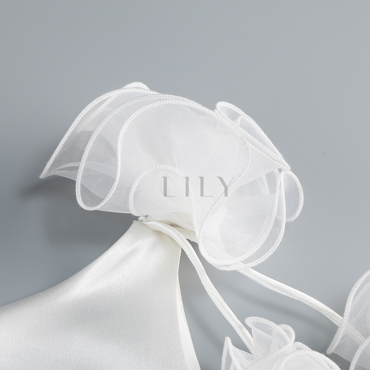 Sofia Floral appliqués backless Glow Mini Dress