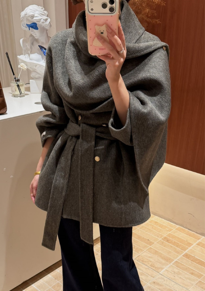 The Draped Collar Coat
