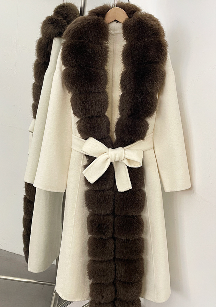 Midnight Luxe Fur  Long Coat
