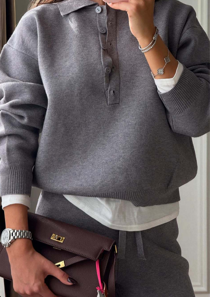 Amelia Luxe Polo Knit Set