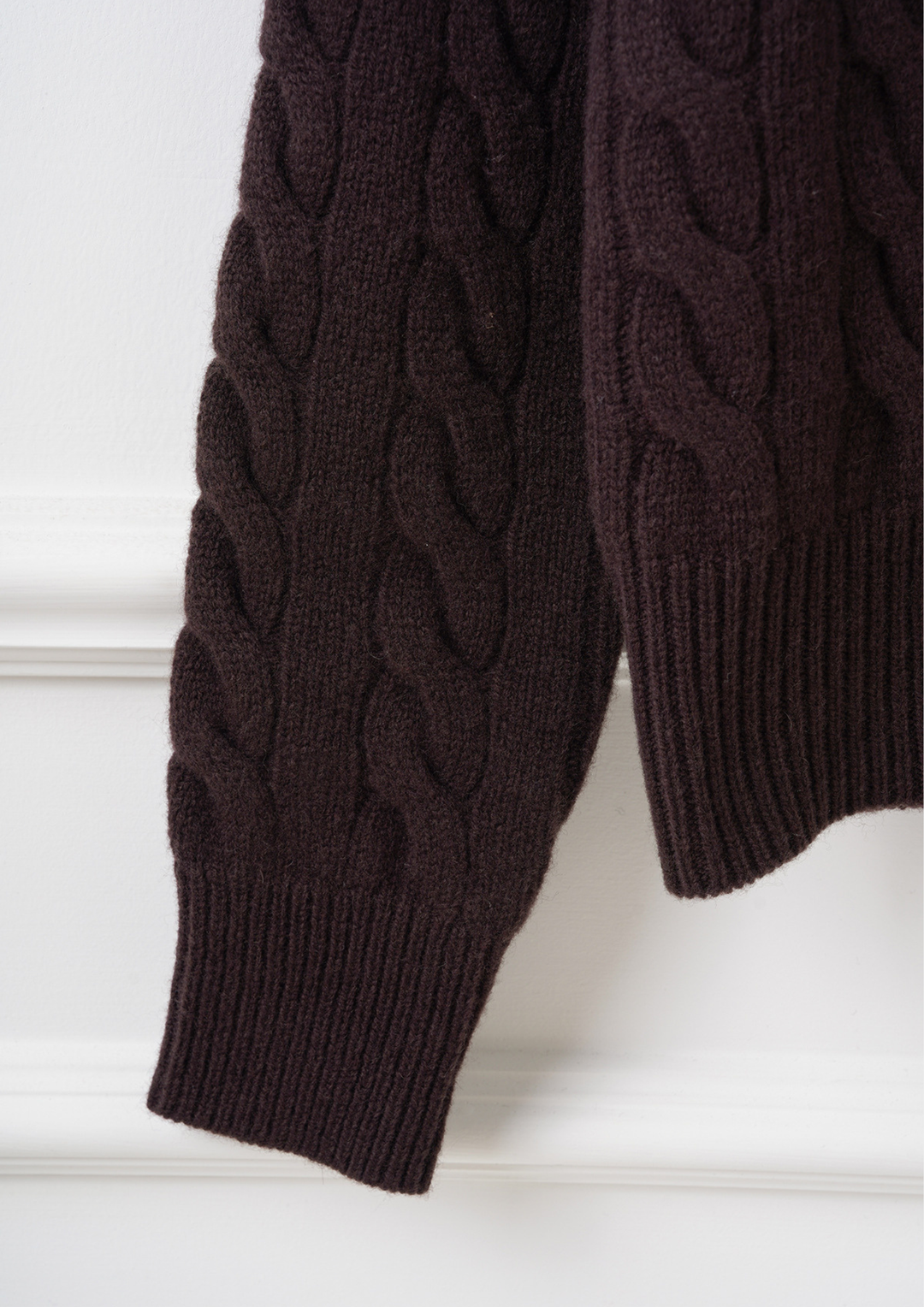 Classic Cable Knit Wool Cardigan