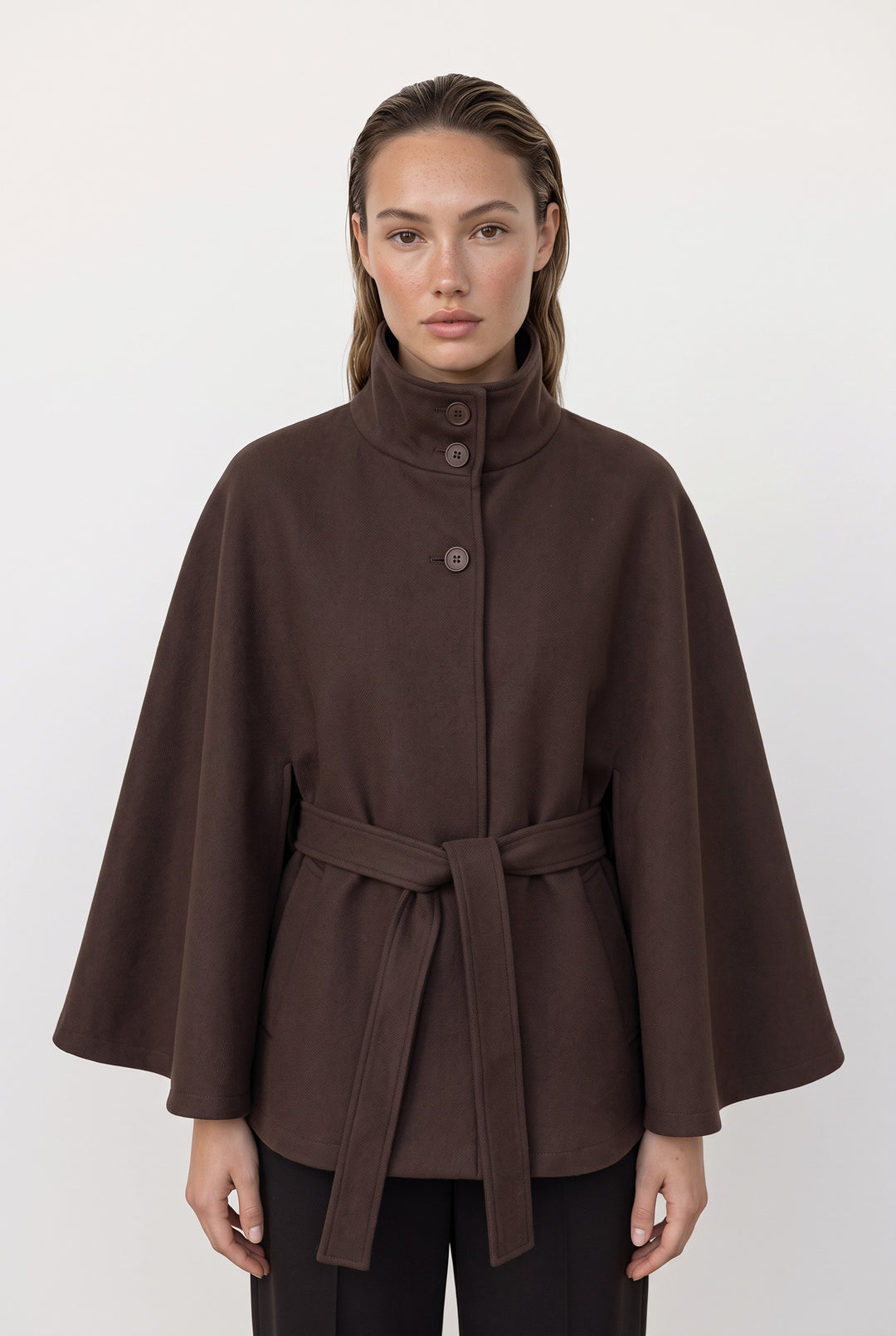 Celeste Belted Cape Coat