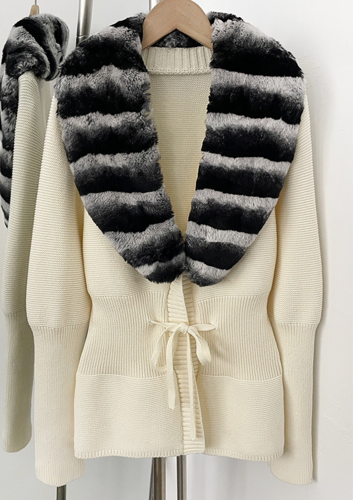 The Chinchilla Collar Cardigan Coat