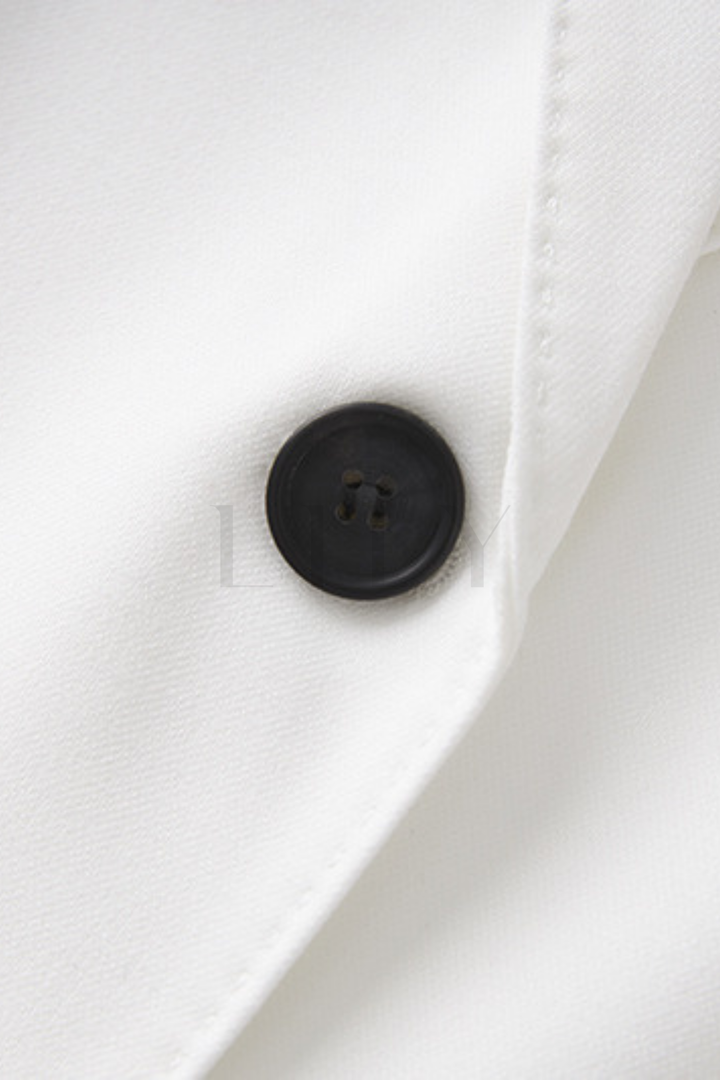 Signature Tailored classic Contrast  Buttons Suit Set