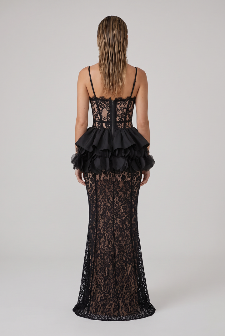 Seraphina Lace Ruffle Gown