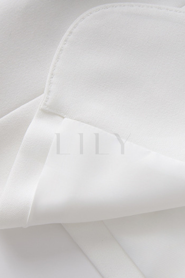 Signature Tailored classic Contrast  Buttons Suit Set