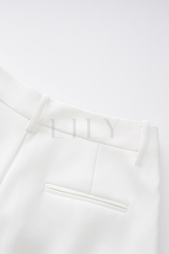 Signature Tailored classic Contrast  Buttons Suit Set