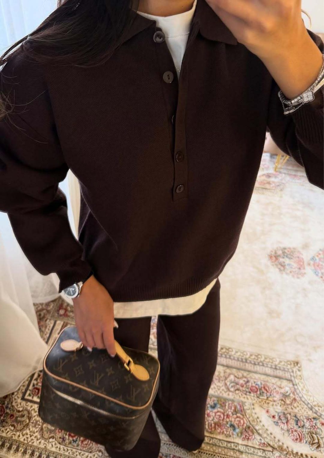 Amelia Luxe Polo Knit Set