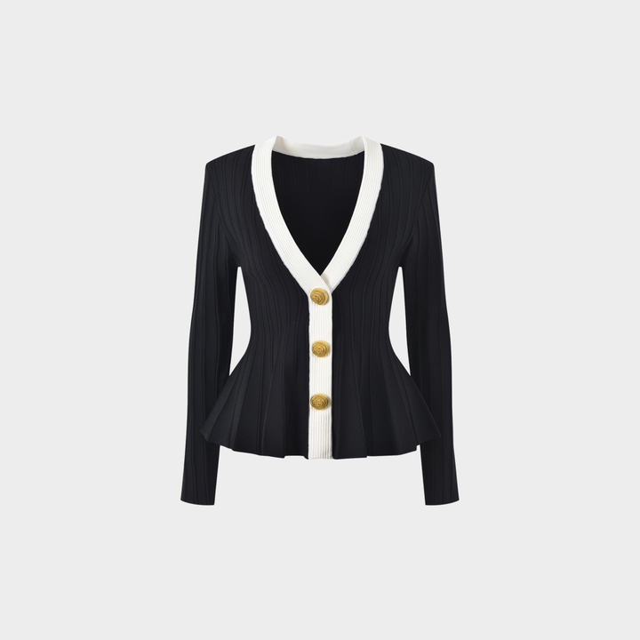 Elegant Contrast Top