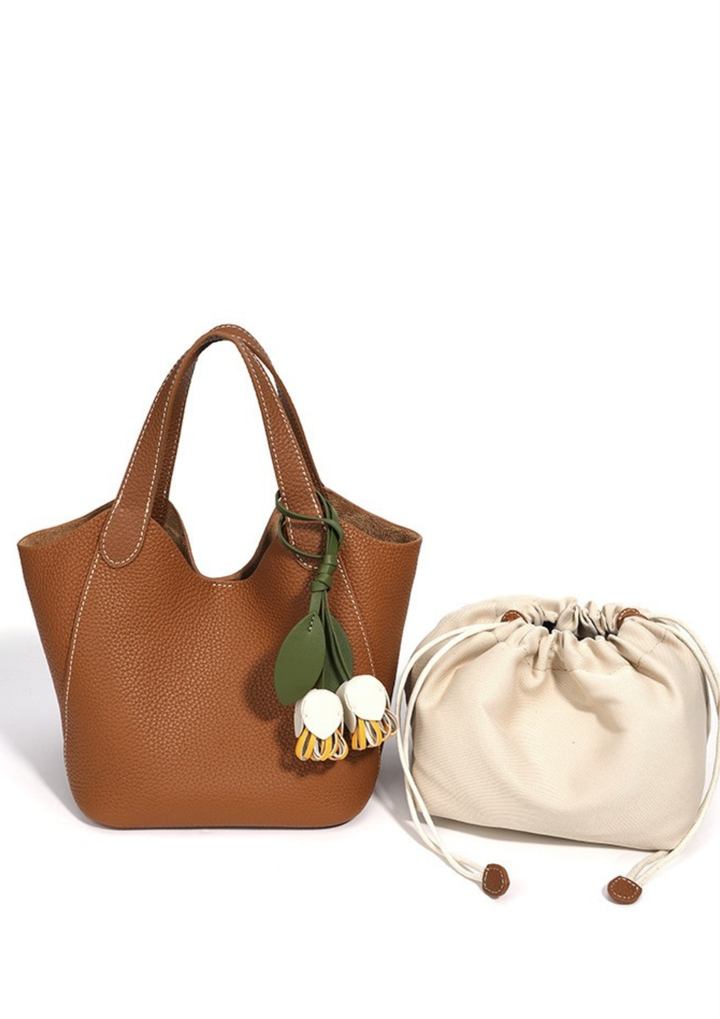 Bloom Charm Mini Bucket Tote Bag