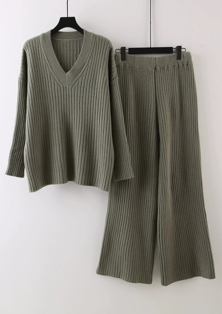 Maya Comfy Rib knit  Set