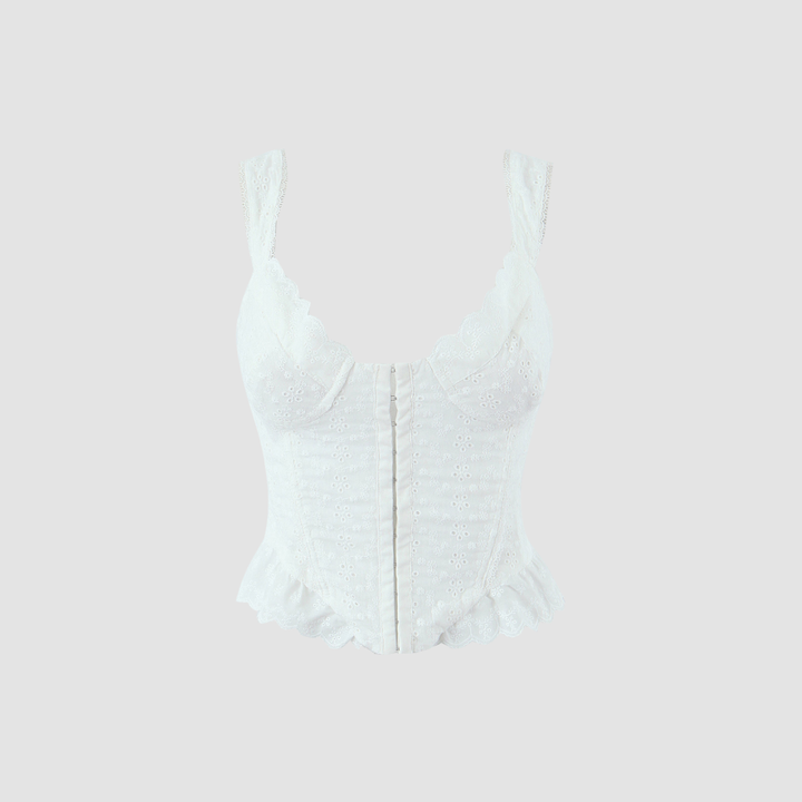 Lace Corset  Ruffle Skirt Set