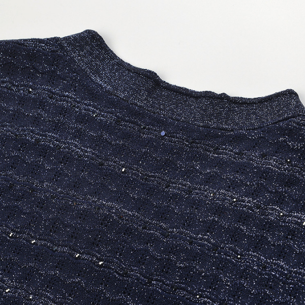 Midnight Shimmer Buttoned Mermaid Maxi Dress