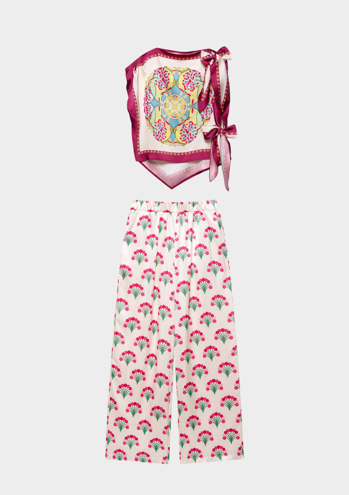 Rosalia Scarf Top &amp; Palazzo Pants Set