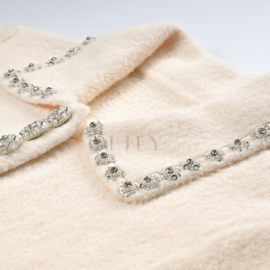 Plush Apricot Luxe Wool Knit Mini Dress