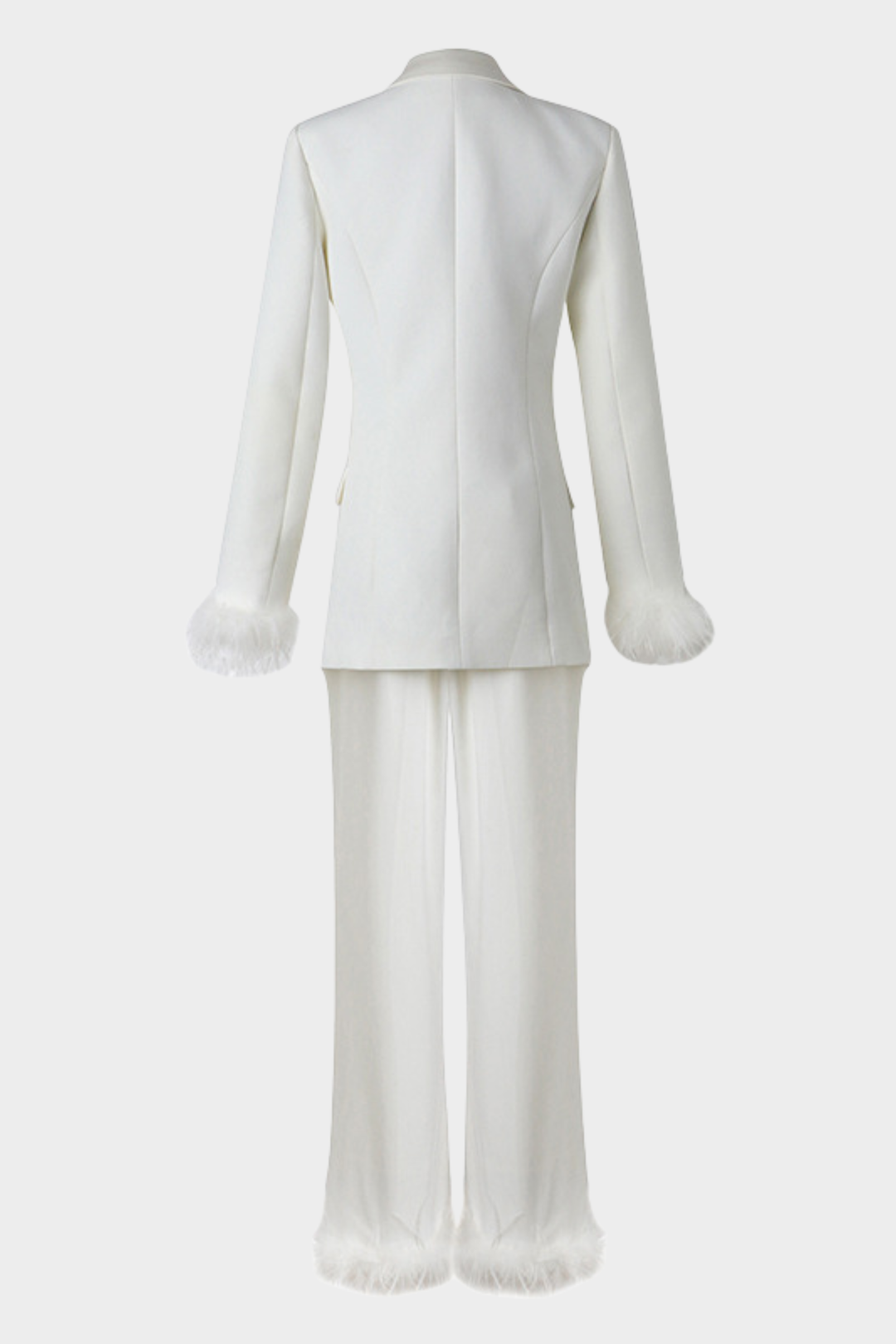 Satin Luxe Hour Feather Suit Set