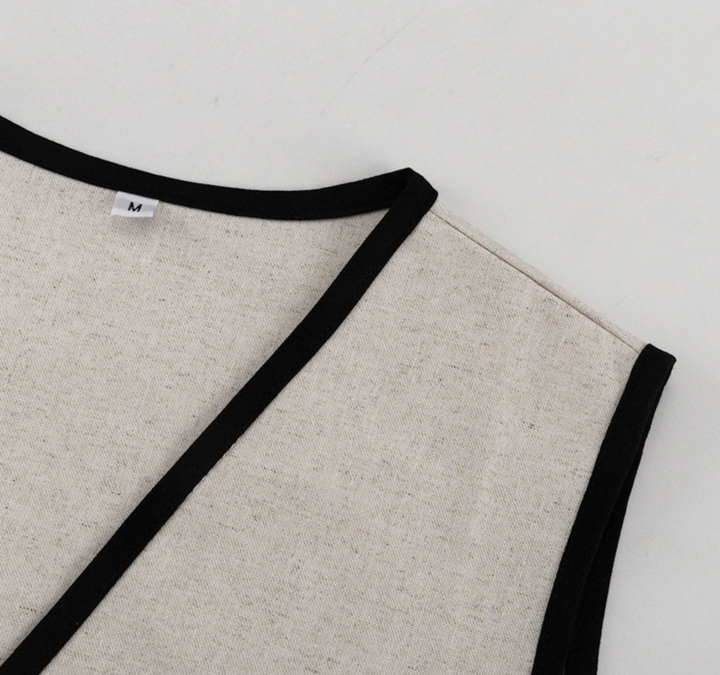 Monroe Contrast Trim Vest &amp; Mini Skirt Set