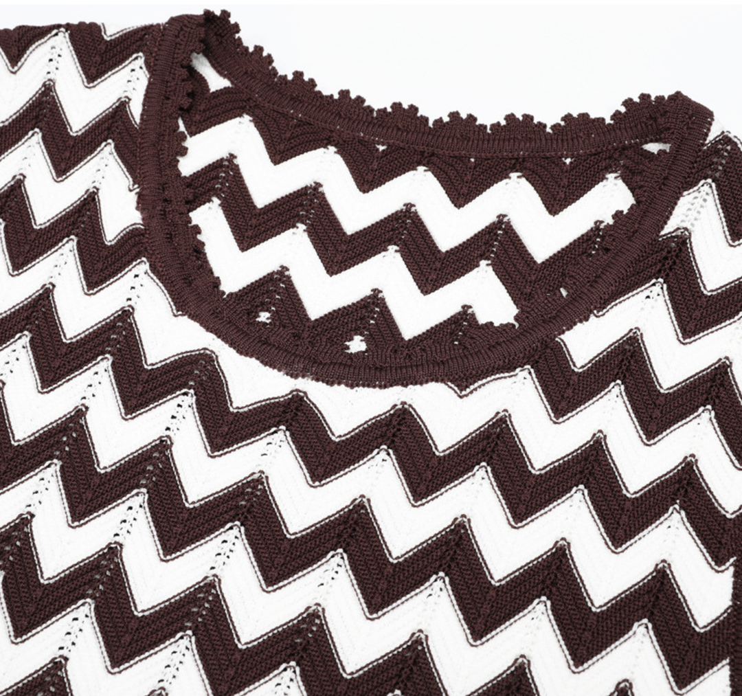 Chevron Knit Two-Piece Set