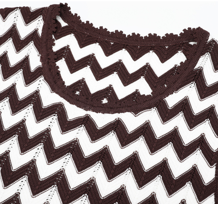 Chevron Knit Two-Piece Set