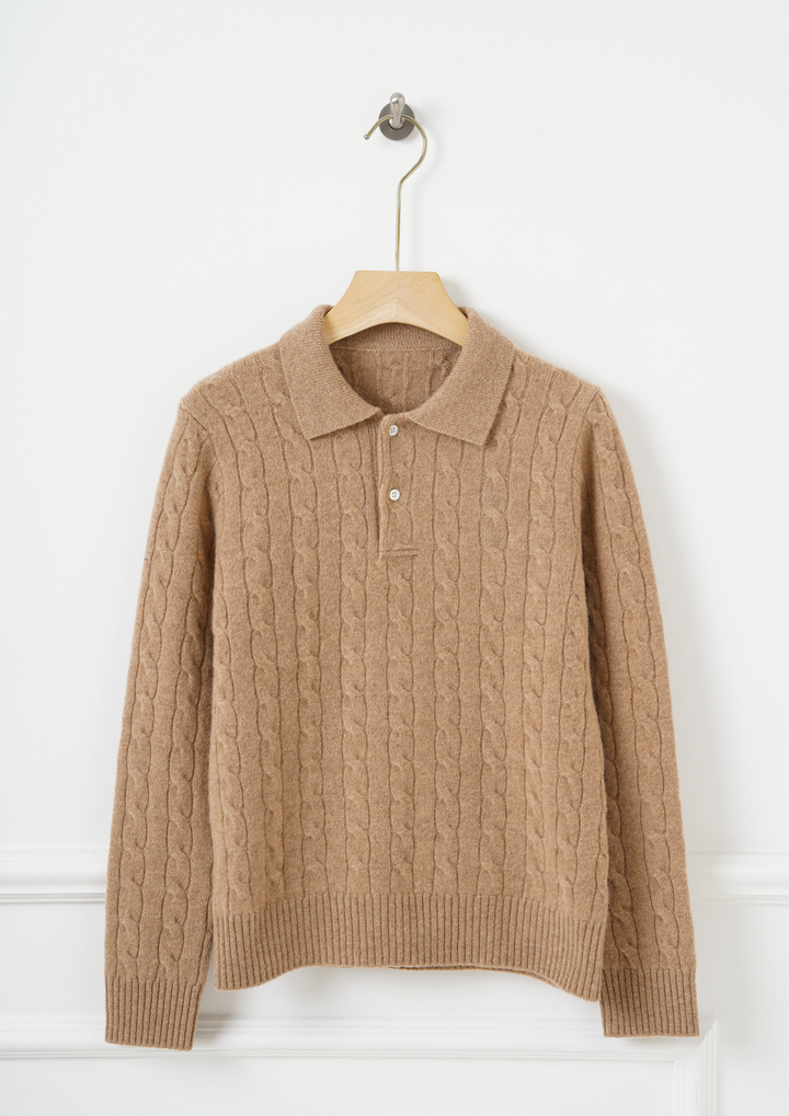 Classic Polo Collar Knit Sweater