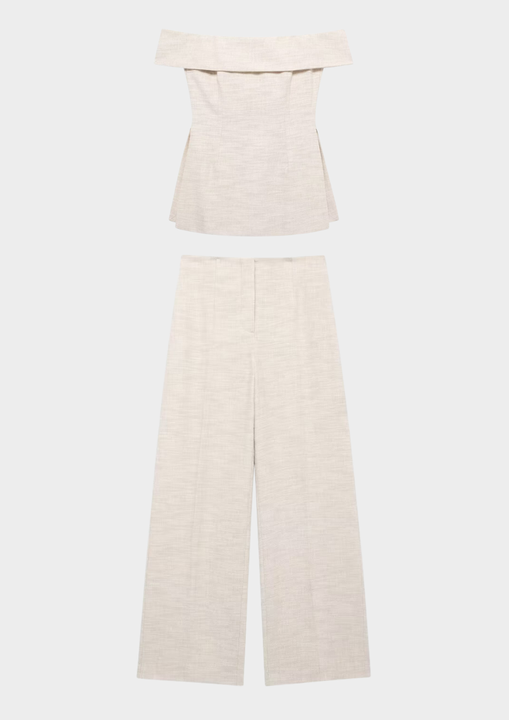 Ivory Riviera Off Shoulder Set