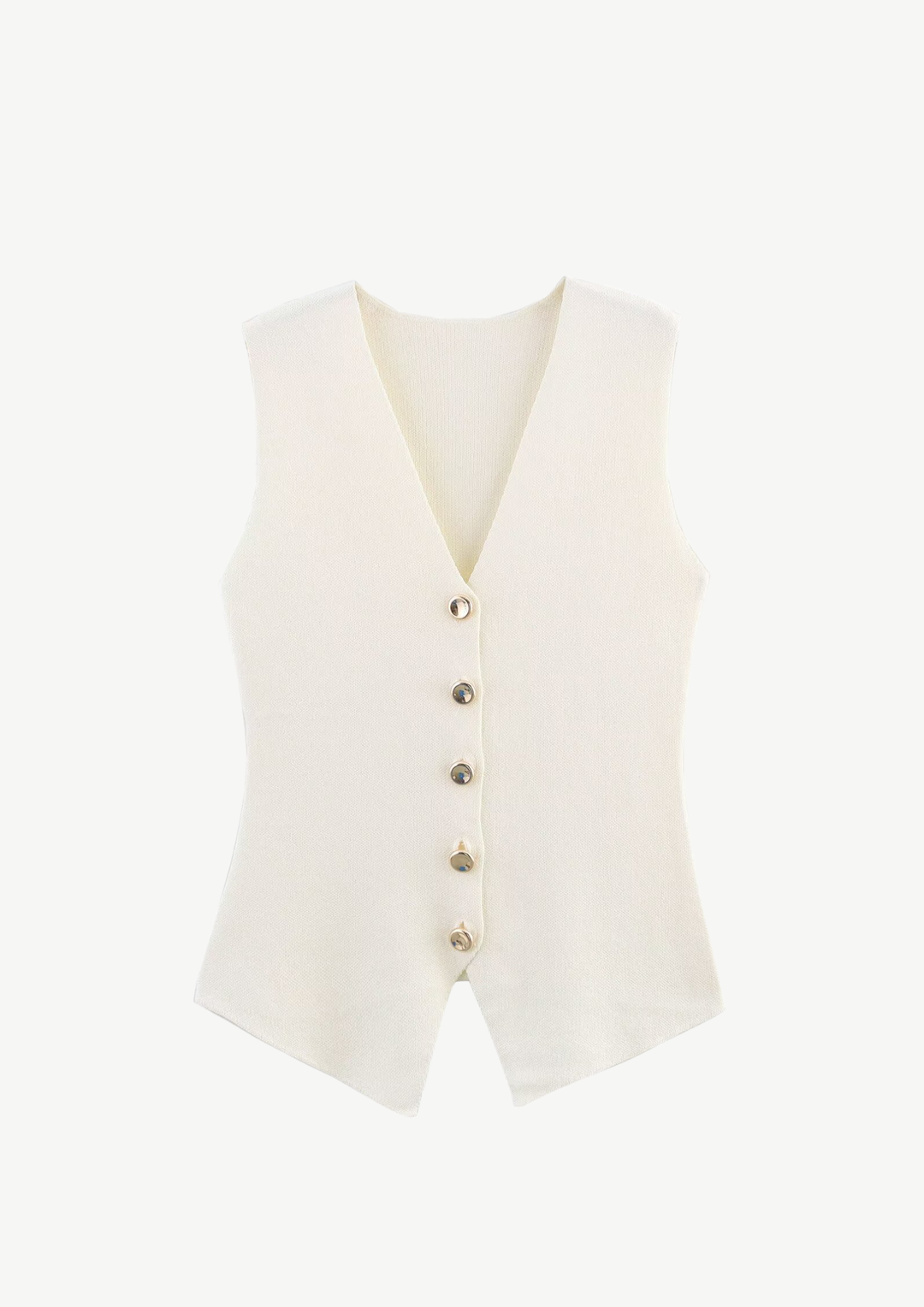 Classic Knit Button Vest