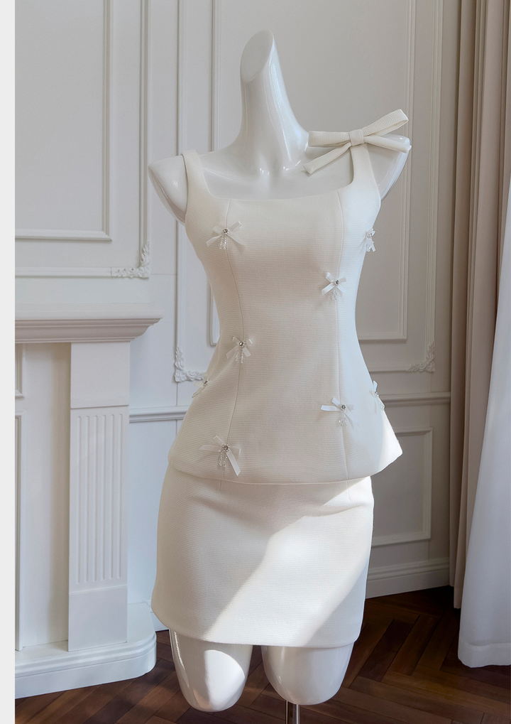 Ivory Bow Embellished Mini Set